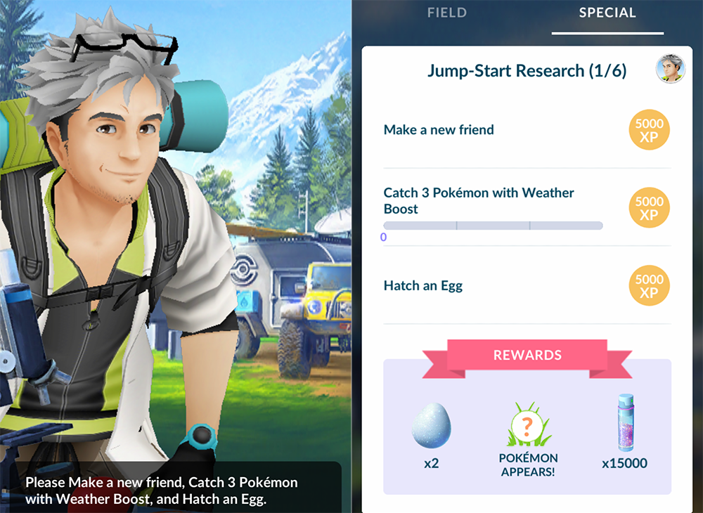 Pokémon Go Jump-Start Research quest tasks and rewards explained