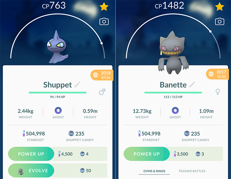 Shiny Shuppet and Banette are now available in Pokémon GO