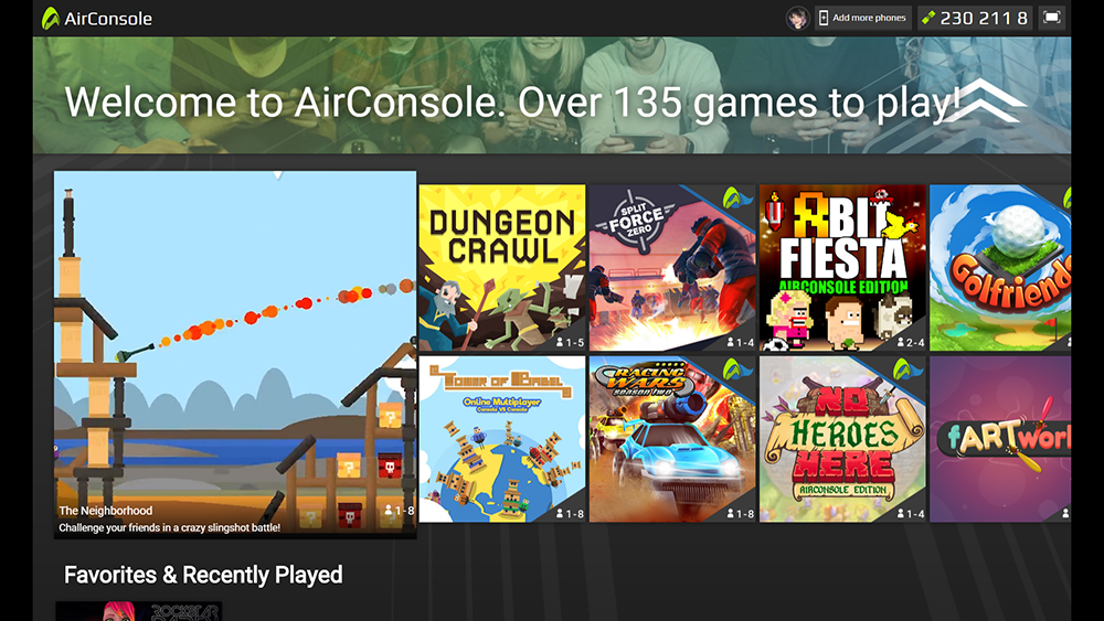 AirConsole lets you play browser-based games and classic NES